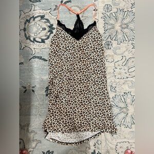 P.J. Salvage, Leopard Print Racerback Nightgown, Size M